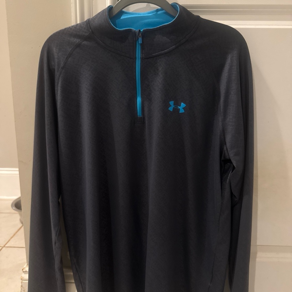 LG Black and Blue HeatGear Pullover